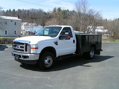 2010 ford f350 sd xlt drw 4x4 reg cab v10 utility 9 ft knapehide very clean