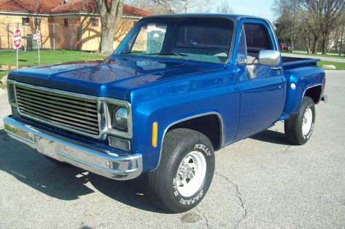 1977 chevy shortbed 4x4 pu rare stepside and v-8 400ci #'s matching cold air