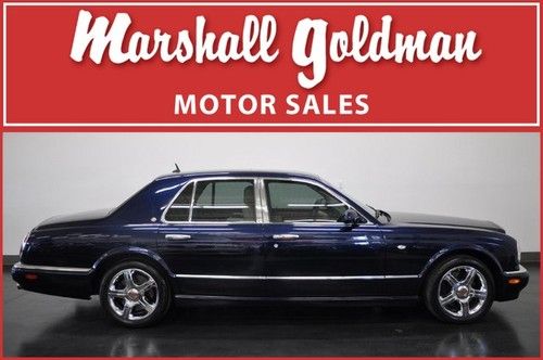 2004 bentley arnage in peacock blue 21,100 miles rear seat dvd's chrome wheels