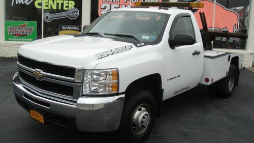 2007 chevrolet silverado 4x4 3500 hd gas lt  6.0l wrecker tow truck auto loader