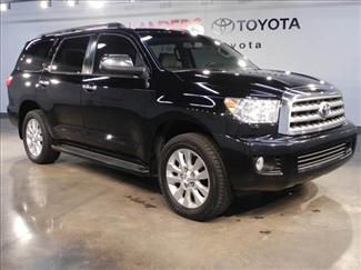 2011 toyota sequoia platinum jet black nav 3 dvd heated seats certified