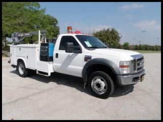 F550 powerstroke diesel 8' royal service body utility crane dually - we finance!