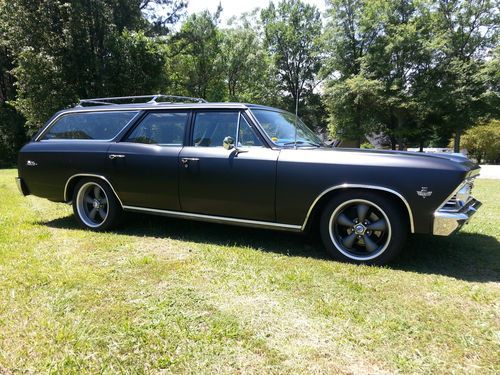 1966 chevrolet chevelle station wagon hot rod black malibu 4 speed 65 67 69 70