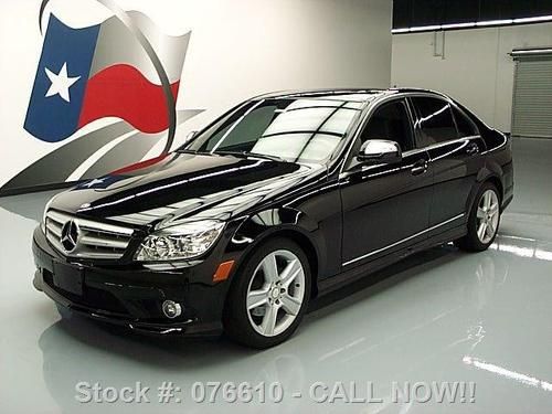 2009 mercedes-benz c300 sport sunroof blk on blk 54k mi texas direct auto