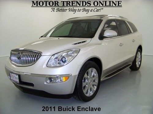 Cxl rearcam dual roof chrome wheels htd ac seats bose 2011 buick enclave 76k