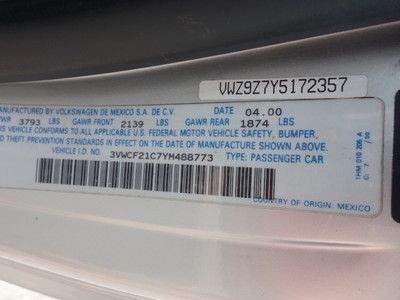 VW NEW BEETLE GLS TDI DIESEL 5-SPEED MANUAL COLD A/C SUNROOF NO RESERVE, image 58