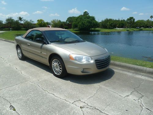 2004 chrysler sebring convertible touring no reserve low millage fl car no rust