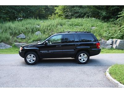 2001 jeep grand cherokee lmtd *6cyl*black*snrf*1owner*low miles*nicest on ebay