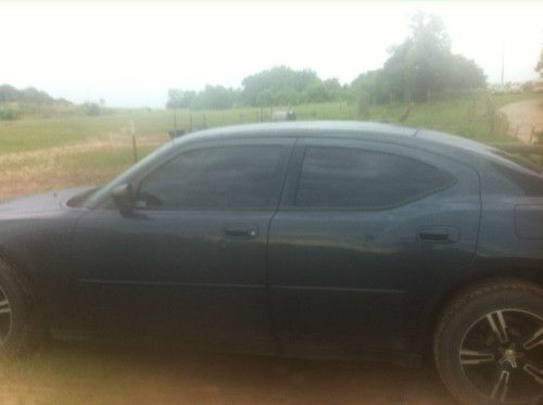 2007 dodge charger, custom rims, dark tint, grey-blue