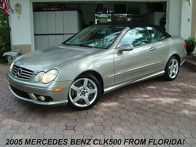 2005 mercedes benz clk500 convertible from florida! like, 1 owner &amp; like new!