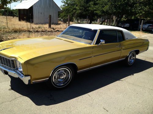 1972 chevrolet  monte carlo true 2 owner, blue plate ca car