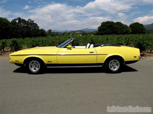 1973 ford mustang convertible, 351/auto, rust free california car