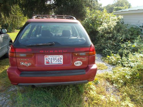 1996 subaru legacy outback wagon 4-door 2.5l-burgundy w/gray interior-runs