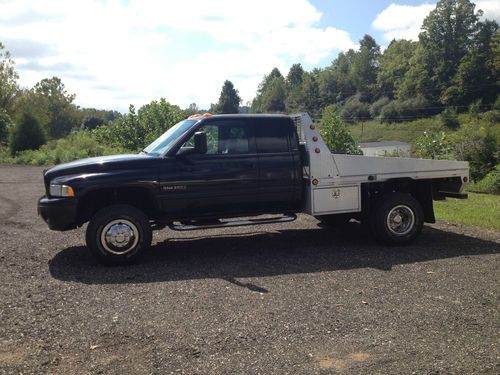 2002 dodge ram 3500 sport auto diesel dually 4x4 aluminum flat bed extended cab