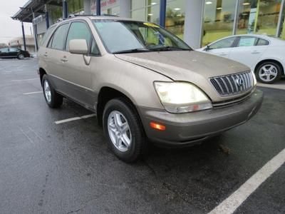 01 lexus rx300 power glass moonroof/leather seats/genuine wood trim/alloy wheels