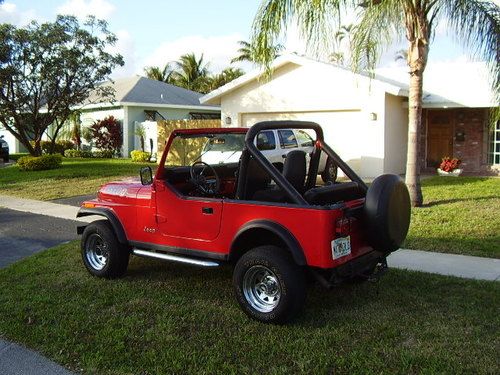 Gorgeous red 1984 jeep cj7