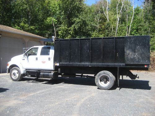 2004 ford f-650 4x2 xlt sd superduty truck cat c7 diesel engine crew cab allison