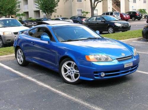 Tidal wave blue 2004 hyundai tiburon gt tuscani 2.7l v6 manual 5-speed