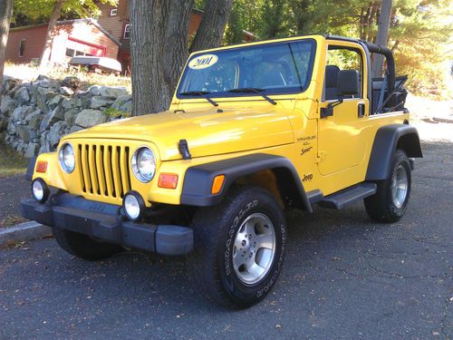 2001 jeep wrangler sport sport utility 2-door 4.0l automatic!!!!