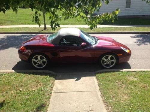 Arena red metallic 1999 porsche boxster convertible new 18" tires low reserve