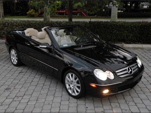 07 clk350 convertible premium iii pkg heated cooled seats hk sound fl owned