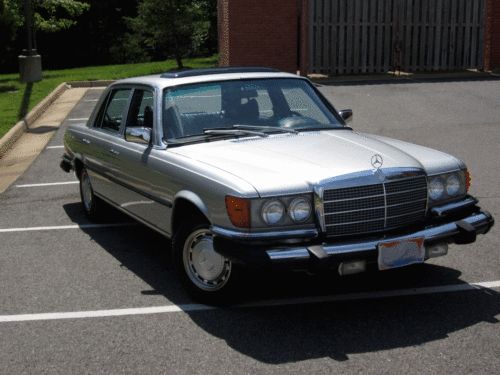 Beautiful silver 1976 mercedes-benz 450 sel low mileage executive trim low rsrv