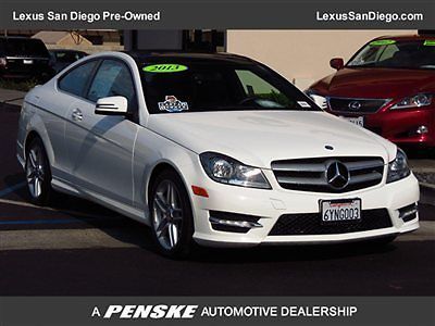 2dr cpe c350 rwd c-class panorama sunroof/navigation/rear camera/heated seats/ha