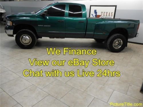 04 ram 3500 4x4 dually crew leather 5.9 cummins diesel finance texas