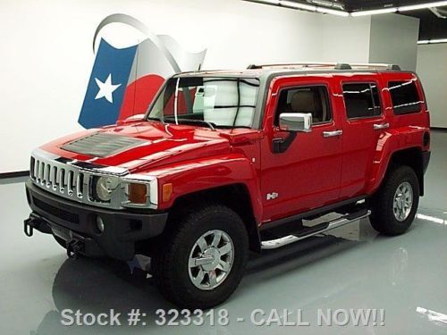 2006 hummer h3 4x4 sunroof htd leather victory red 47k texas direct auto