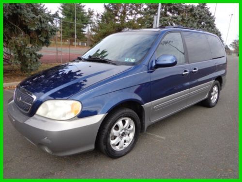 2004 kia sedona 7 passenger van only 85k mi leather sunroof rear ac no reserve