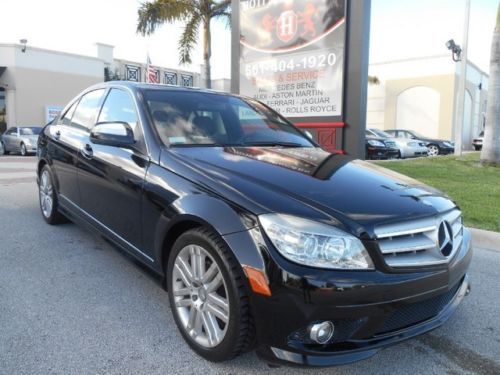 2008 black mercedes c300 manual 6 spd sport sedan mint condition