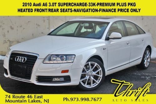 2010 audi a6 3.0t-33k-premium plus pkg-heated front/rear seats-navigation