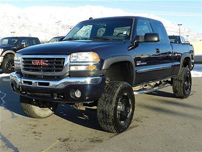 Extra cab duramax diesel 4x4 sle custom lift wheels tires shortbed auto tow