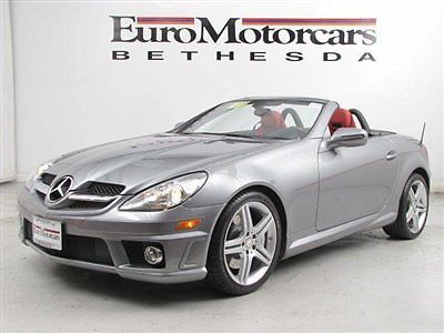 Mb certified cpo palladium silver red leather 12 navigation 10 slk300 gray amg