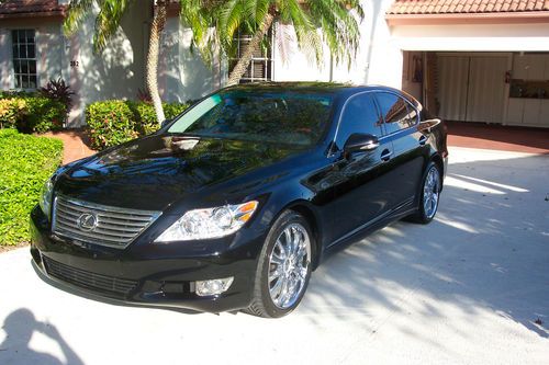 2011 lexus ls460 awd - one owner - black on black - mint