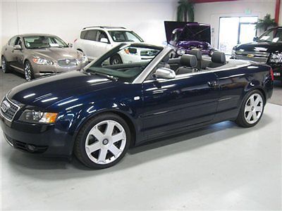 2005 audi s4 convertible tiptronic 4.2l v8 moro blue dark blue top heated seats