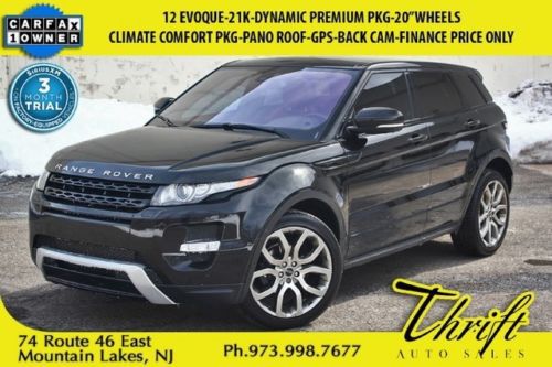 12 evoque-21k-dynamic premium pkg-climate comfort pkg-pano roof-gps-back cam