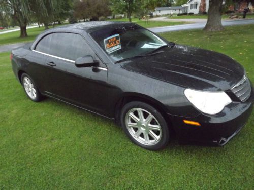 2009 chrysler sebring touring hard top convertible fully loaded! black leather!