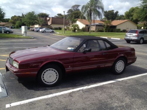 Convertible, burgundy with tan interior, runs great