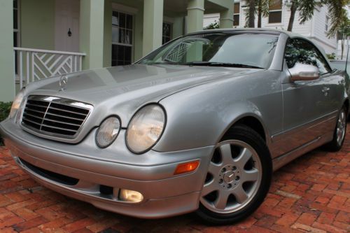 2003 mercedes benz clk320 convertible-triple silver-bose-lowest mileage in usa!
