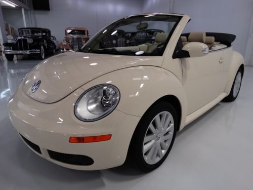 2008 volkswagen new beetle se convertible, beige leather interior!