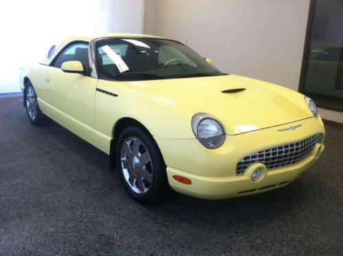 2002 ford thunderbird with hardtop convertible premium yellow