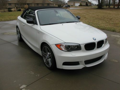 2013 BMW 135is, White with Coral Red Leather Interior, image 2