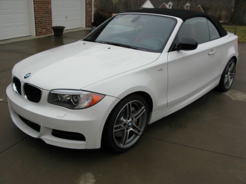 2013 BMW 135is, White with Coral Red Leather Interior, image 3