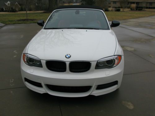 2013 BMW 135is, White with Coral Red Leather Interior, image 4