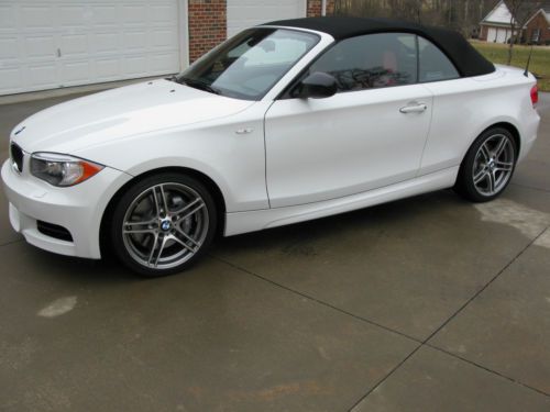 2013 BMW 135is, White with Coral Red Leather Interior, image 8