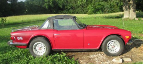 Triumph tr6 red convertible 43430 original miles