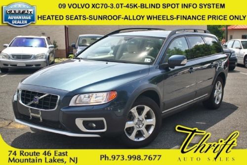 09 volvo xc70-3.0t-45k-blind spot info system-heated seats-sunroof-alloy wheels