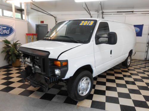 2013 ford econoline e150 30k no reserve salvage damaged rebuildable cargo