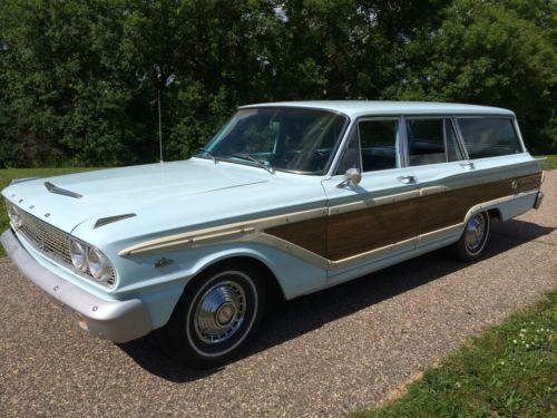 1963 ford fairlane squire wagon 260 v8 power steering texas car runs great